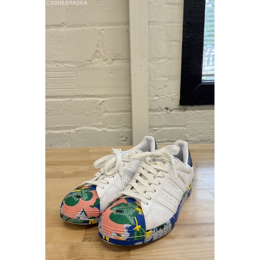 Adidas Superstar Her Studio London Floral White Women's Sneakers Size 10